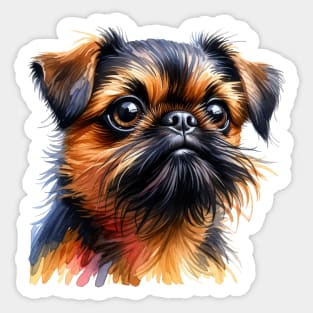 Brussels Griffon Watercolor - Beautiful Dog Sticker